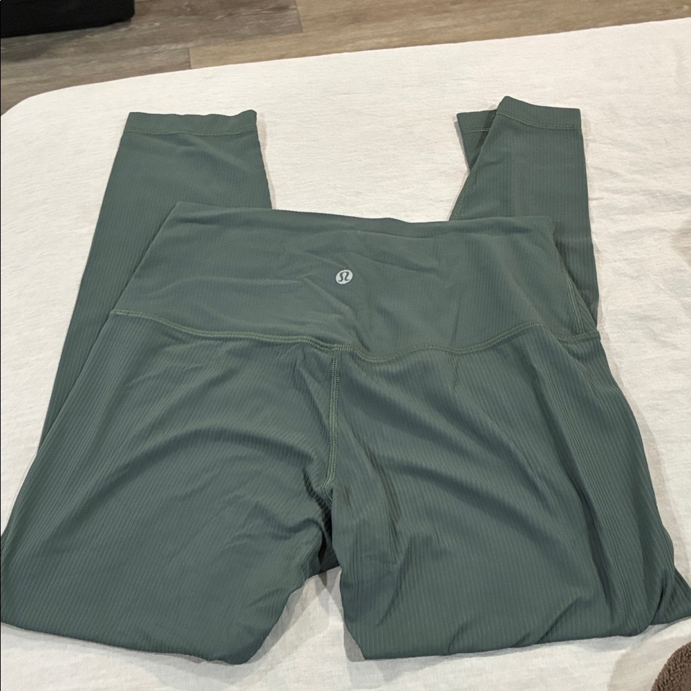 Lululemon Athletica Deep Green High-Waisted Leggings